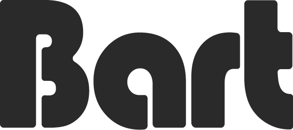 Logotip Bart Design u crnoj boji